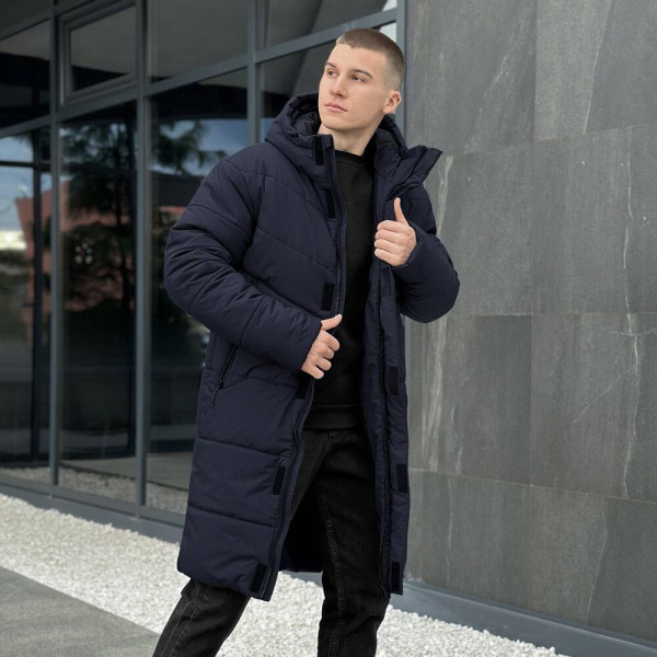 Куртка чоловіча зимова Pobedov Legas, темно-синій, до −25°C, утеплювач 300, на флісі