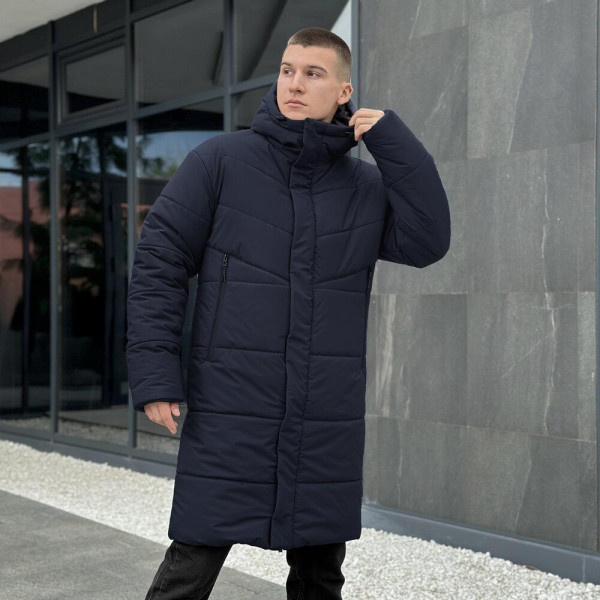 Куртка чоловіча зимова Pobedov Legas, темно-синій, до −25°C, утеплювач 300, на флісі