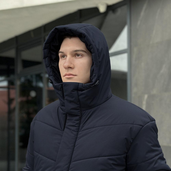 Куртка чоловіча зимова Pobedov Legas, темно-синій, до −25°C, утеплювач 300, на флісі