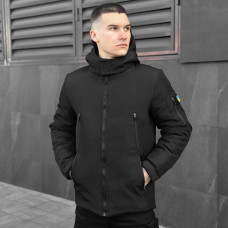 Куртка чоловіча зимова Pobedov Winter Jacket Motive, зима чорний, до −20°C, утеплювач 250, на флісі
