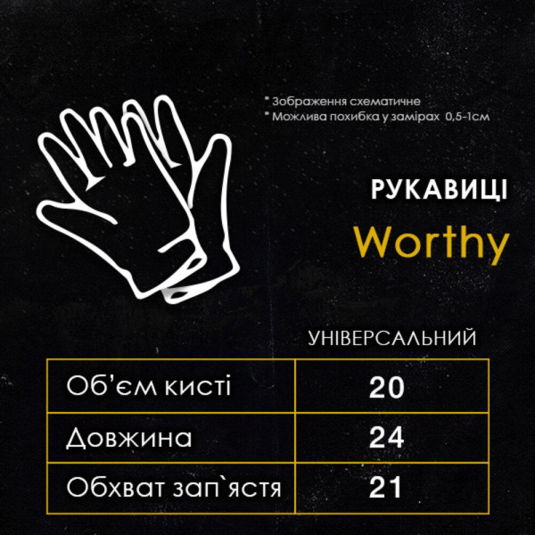Рукавиці Pobedov Worthy, чорний