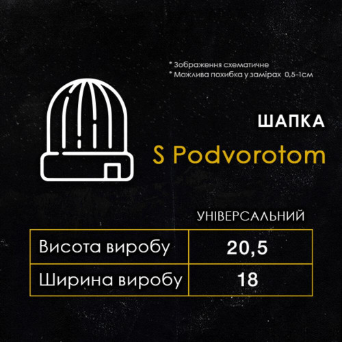 Шапка чоловіча Pobedov s podvorotom, темно-синій