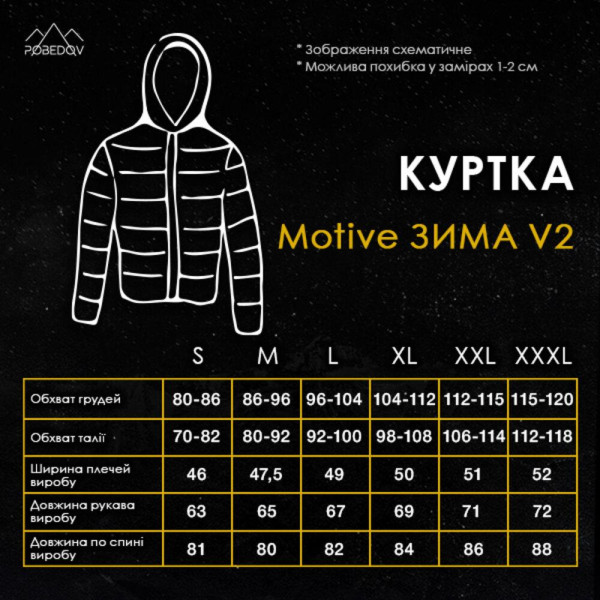 Жіноча зимова куртка Pobedov Motive ЗИМА B2 водовідштовхувальна чорна