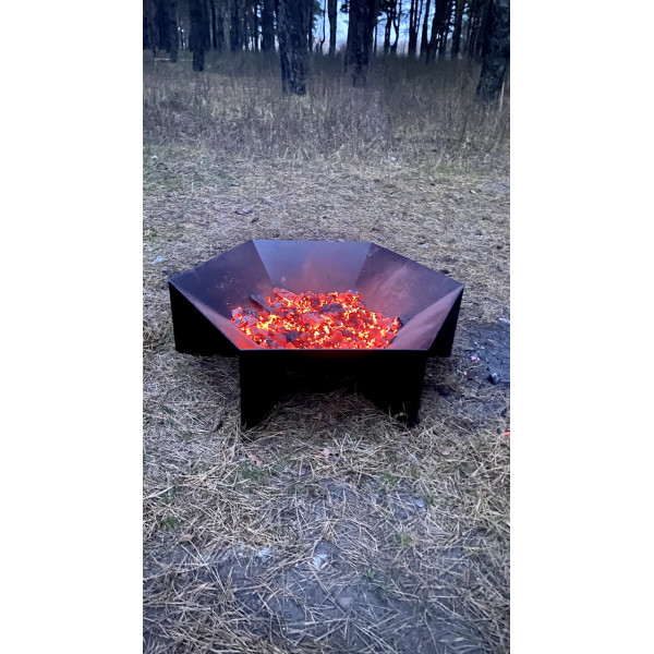Костровая чаша Mangalzavod Аура 4мм цельная черная
