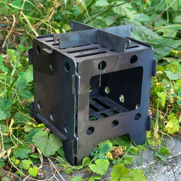 Похідна піч-трісочниця Mangalzavod Mzavod мала 13.5х13.5х15см зі сталі 2мм