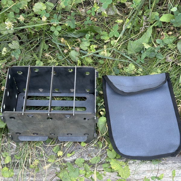 Піч-трісочниця Mangalzavod 21.3х15х15см 2мм велика розбірна з чохлом