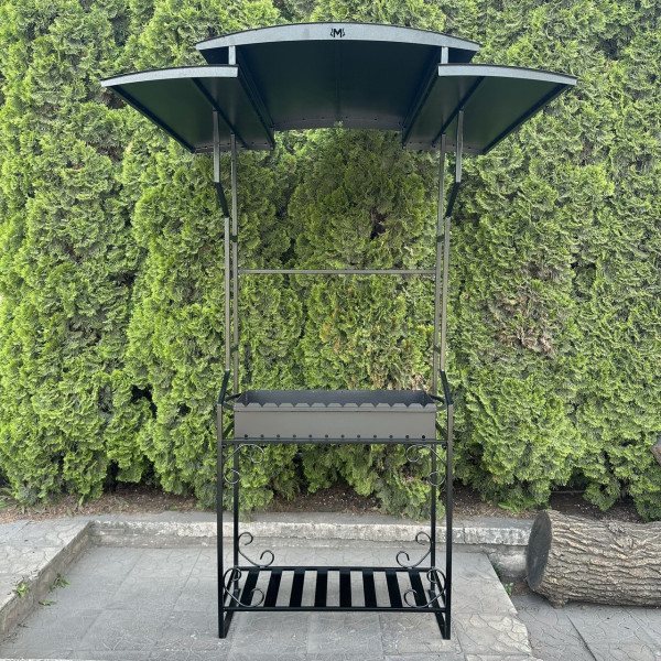 Мангал з дахом Mangalzavod Зевс на 12 шампурів сталь 4 мм