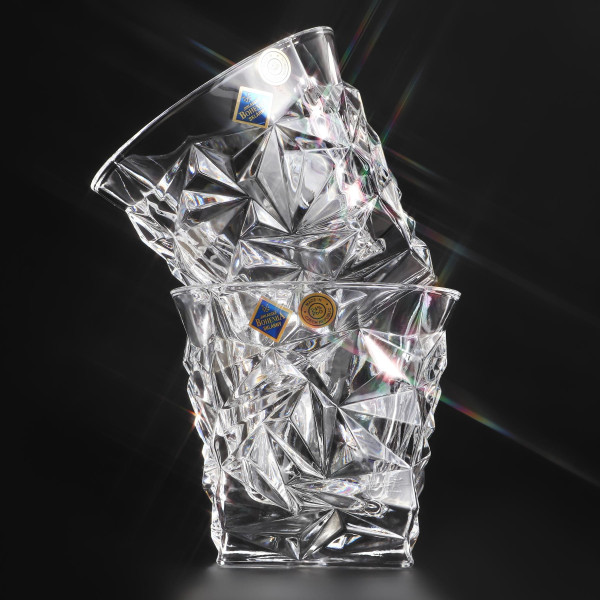 Подарунковий набір для віскі EuroMarket GLACIER зі склянкою Bohemia та камінцями