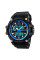Чоловічий спортивний годинник Skmei 1283 Black-Blue 5 ATM полімерний