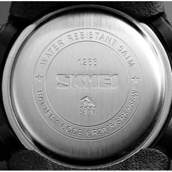 Чоловічий спортивний годинник Skmei 1283 Black-Blue 5 ATM полімерний