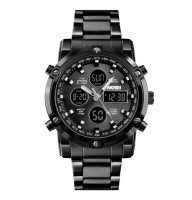 Чоловічий годинник Skmei 1389BK All Black металевий чорний