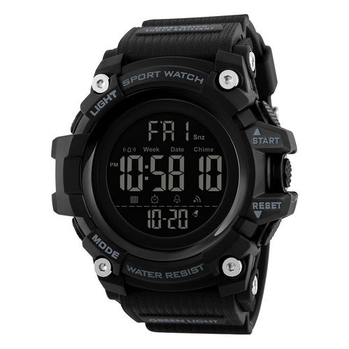 Мужские тактические часы Skmei 1384 Black с водозащитой 5 ATM
