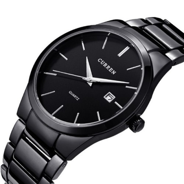 Мужские кварцевые часы Curren 8106 All Black из стали