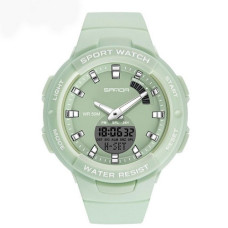 Жіночий спортивний годинник Sanda 6005 Green з водозахистом 5 ATM