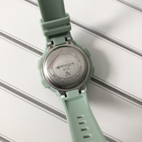 Женские спортивные часы Sanda 6005 Green с водозащитой 5 ATM