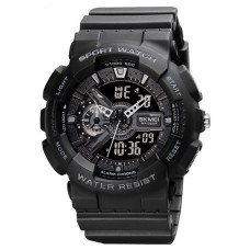 Тактичний чоловічий годинник Skmei 1688 All Black з водозахистом 5 ATM