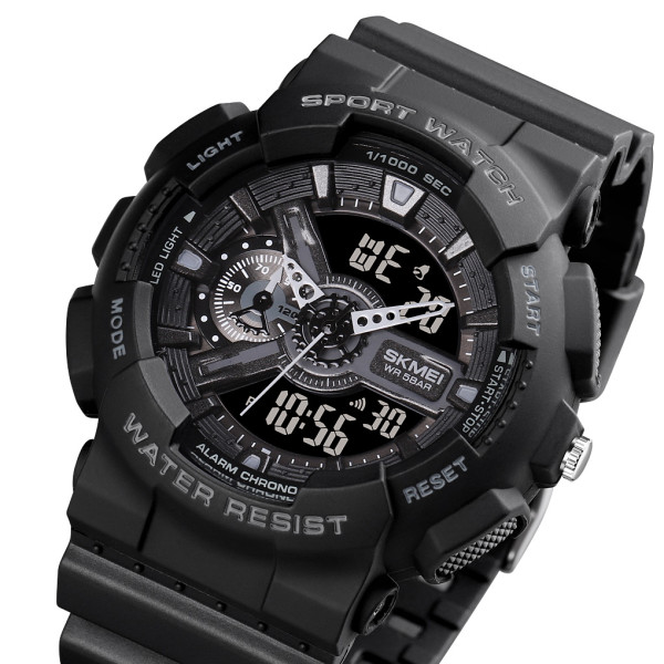 Тактические мужские часы Skmei 1688 All Black с водозащитой 5 ATM