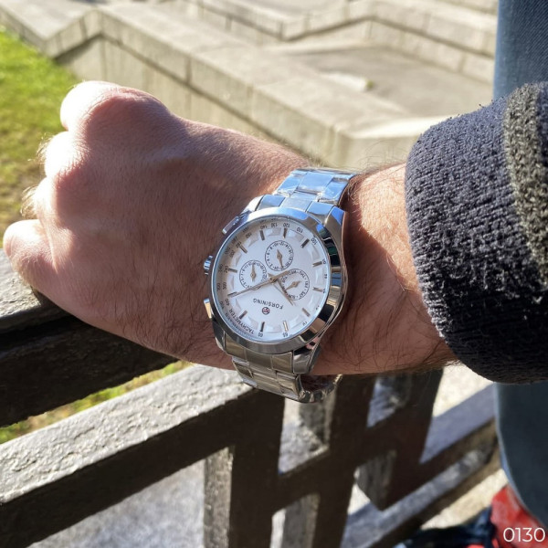 Чоловічий механічний годинник Forsining 6917 Silver-White з автопідзаводом