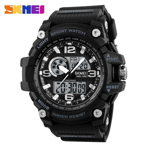 Тактичний чоловічий годинник Skmei 1283 All Black водонепроникний