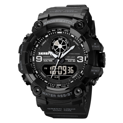 Тактические мужские часы Skmei 1818 Black с водозащитой 5 ATM