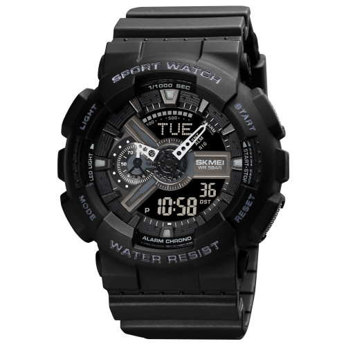Мужские тактические часы Skmei 1834 Black с водозащитой 5 ATM