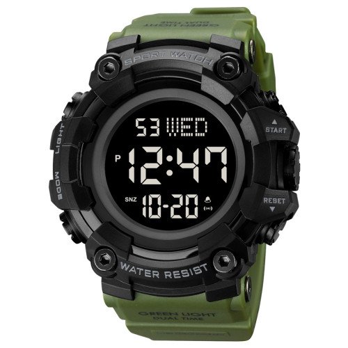 Тактичний чоловічий годинник Skmei 1968 Military-Black водонепроникний 5 ATM