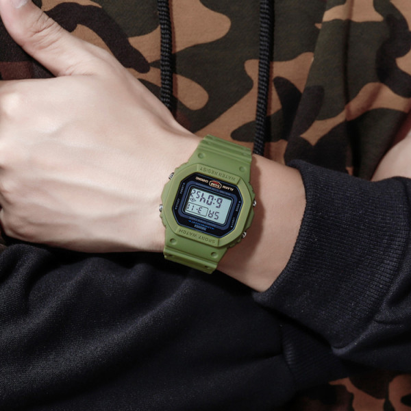 Мужские тактические часы Skmei 1628 Military зеленые электронные 5 ATM