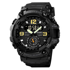Мужские тактические часы Skmei 1637BK Black с водозащитой 5 ATM