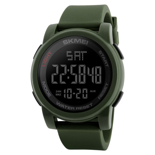 Мужские тактические часы Skmei 1257AG Military зеленые 5 ATM