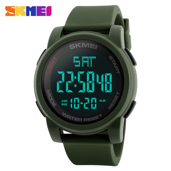 Мужские тактические часы Skmei 1257AG Military зеленые 5 ATM