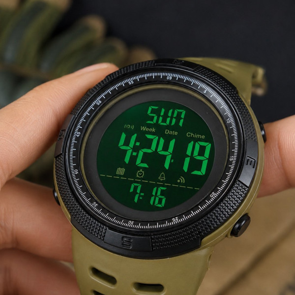 Мужские тактические часы Skmei 1251AG Military водонепроницаемые зеленые