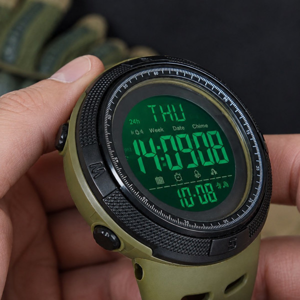 Мужские тактические часы Skmei 1251AG Military водонепроницаемые зеленые