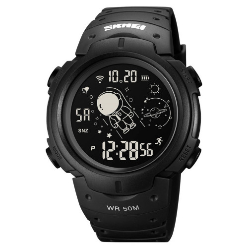 Мужские электронные часы Skmei 1820BK Black с водозащитой 5 ATM