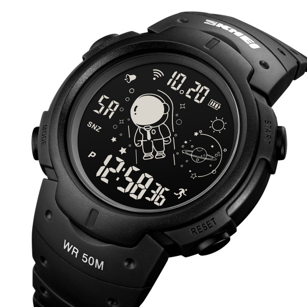 Мужские электронные часы Skmei 1820BK Black с водозащитой 5 ATM