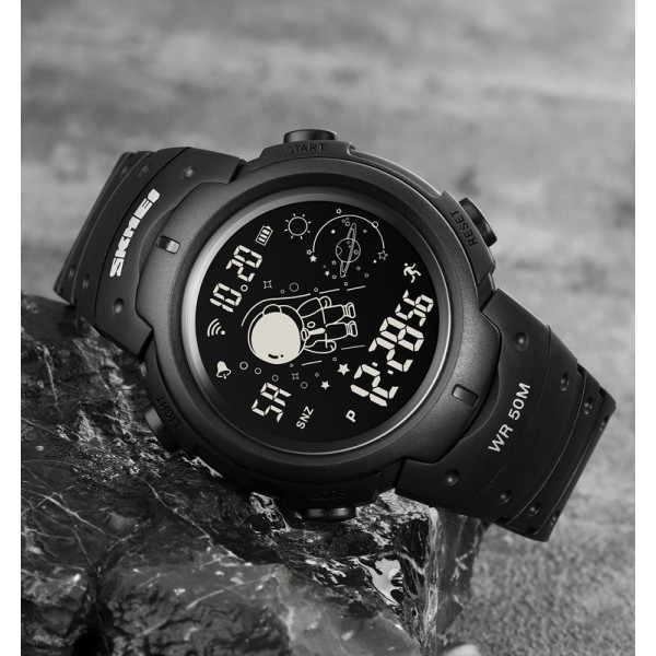 Мужские электронные часы Skmei 1820BK Black с водозащитой 5 ATM