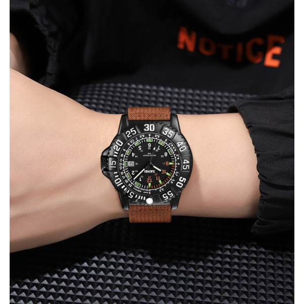 Мужские тактические часы Skmei 9281BN Brown кварцевые