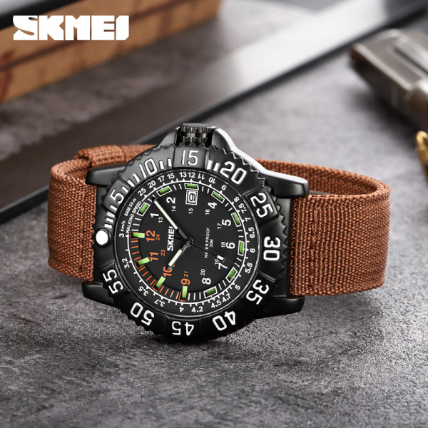 Мужские тактические часы Skmei 9281BN Brown кварцевые