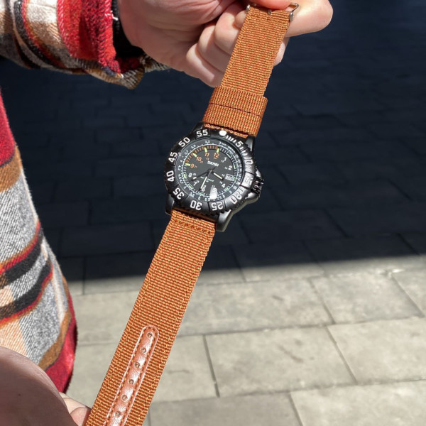 Мужские тактические часы Skmei 9281BN Brown кварцевые