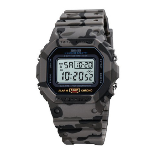 Тактичний чоловічий годинник Skmei 1628CMGY Camo gray водонепроникний 5 ATM