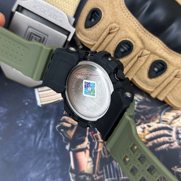 Мужские тактические часы Skmei 1356AG с компасом Army Green