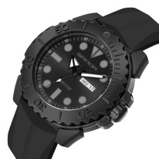 Чоловічий тактичний годинник Sanda 3118 All Black 5 ATM