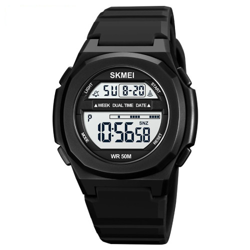 Мужские тактические часы Skmei 1821BKWT Black-White 5 ATM