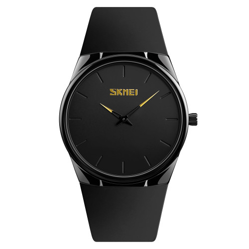Чоловічий наручний годинник Skmei 1601SBK Black кварцовий чорний