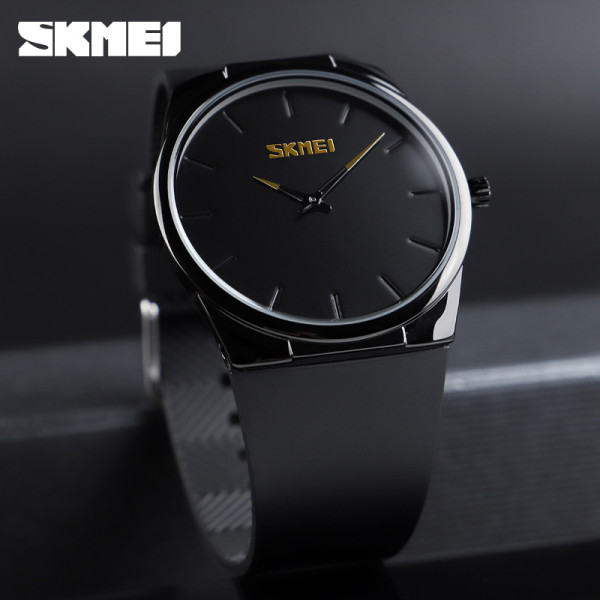 Мужские наручные часы Skmei 1601SBK Black кварцевые черные