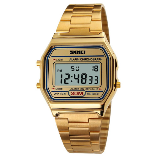 Наручний годинник Skmei 1123GD Gold електронний золотистий