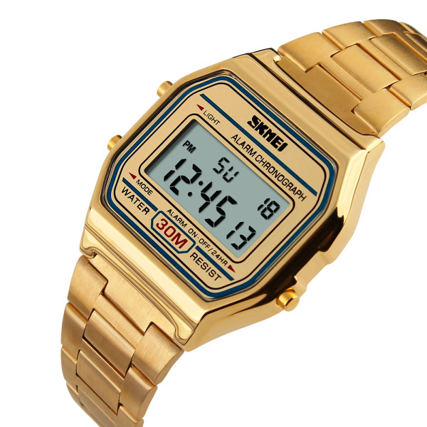 Наручний годинник Skmei 1123GD Gold електронний золотистий