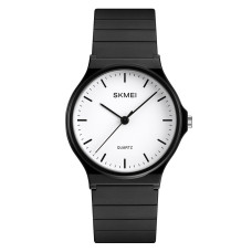 Женские кварцевые часы Skmei 1419BKWT Black White с водозащитой 3 ATM