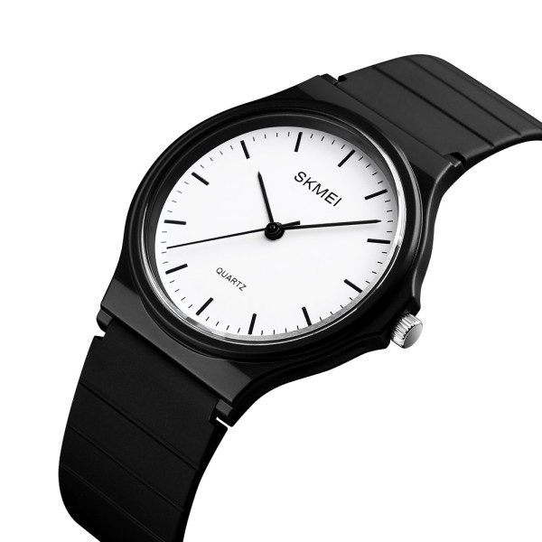Женские кварцевые часы Skmei 1419BKWT Black White с водозащитой 3 ATM