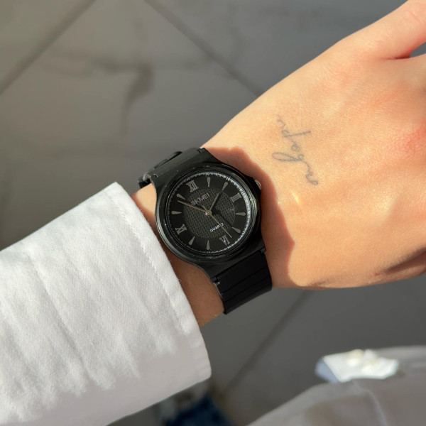 Часы Skmei 1422BK Black кварцевые водонепроницаемые черные унисекс