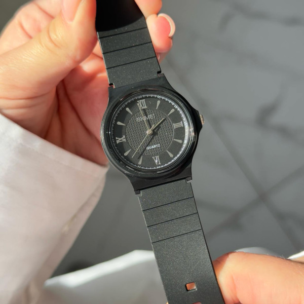 Часы Skmei 1422BK Black кварцевые водонепроницаемые черные унисекс